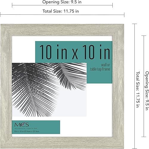 Vista 109 de MCS Studio Gallery - Portarretratos de textura de madera, negro, 10 x 10 pulgadas, para colgar y soporte posterior, marco cuadrado para fotos