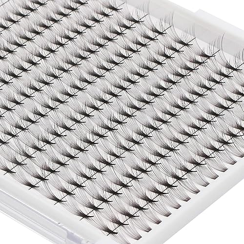 Miniatura 9 de 220 extensiones de pestañas postizas de volumen de tallo largo 14D con abanico ancho, base fina, pestañas postizas individuales largas naturales,