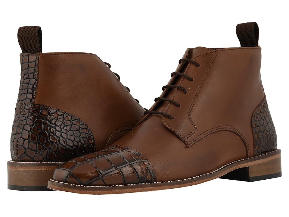 

Stacy Adams Franco Cap Toe Lace-Up Chukka Boot (Scotch) Men's Shoes, Brown