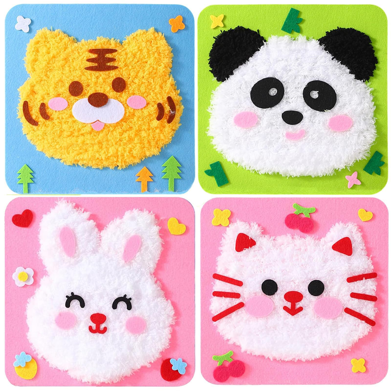 GODSDWARES 2 Pcs Stitching Kit for Kids, Embroidery Kit for Beginners, Beginners Embroidery Stitch Practice Kit, Fun & Creative Craft Project for Kids