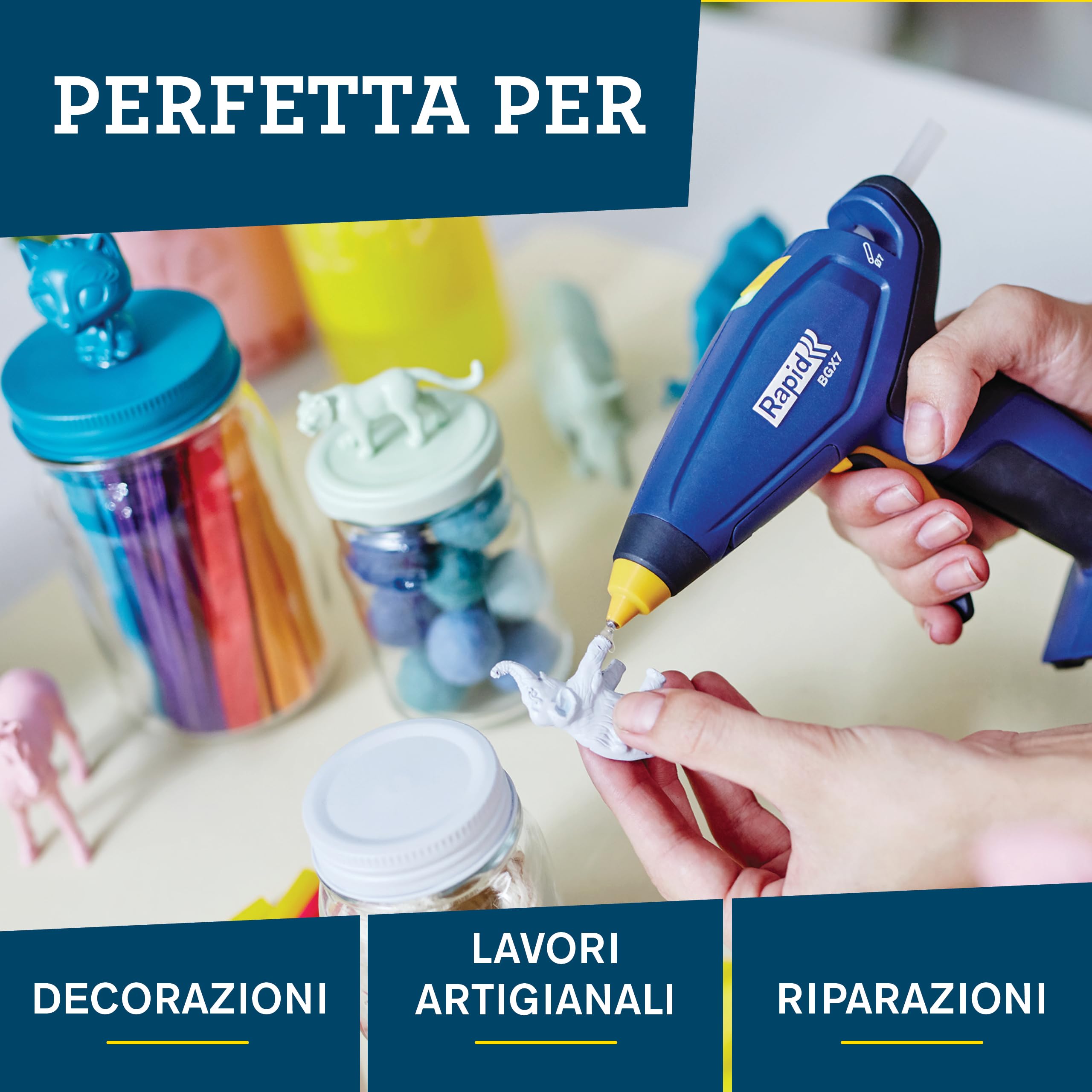 RAPID Confezione da 100 Stick di Colla Universale Trasparente e Priva di Solventi, Contiene Alti Livelli di Resina, Adatta ad Artigianato e Piccole Riparazioni, 7mm - Ø7 x 100mm