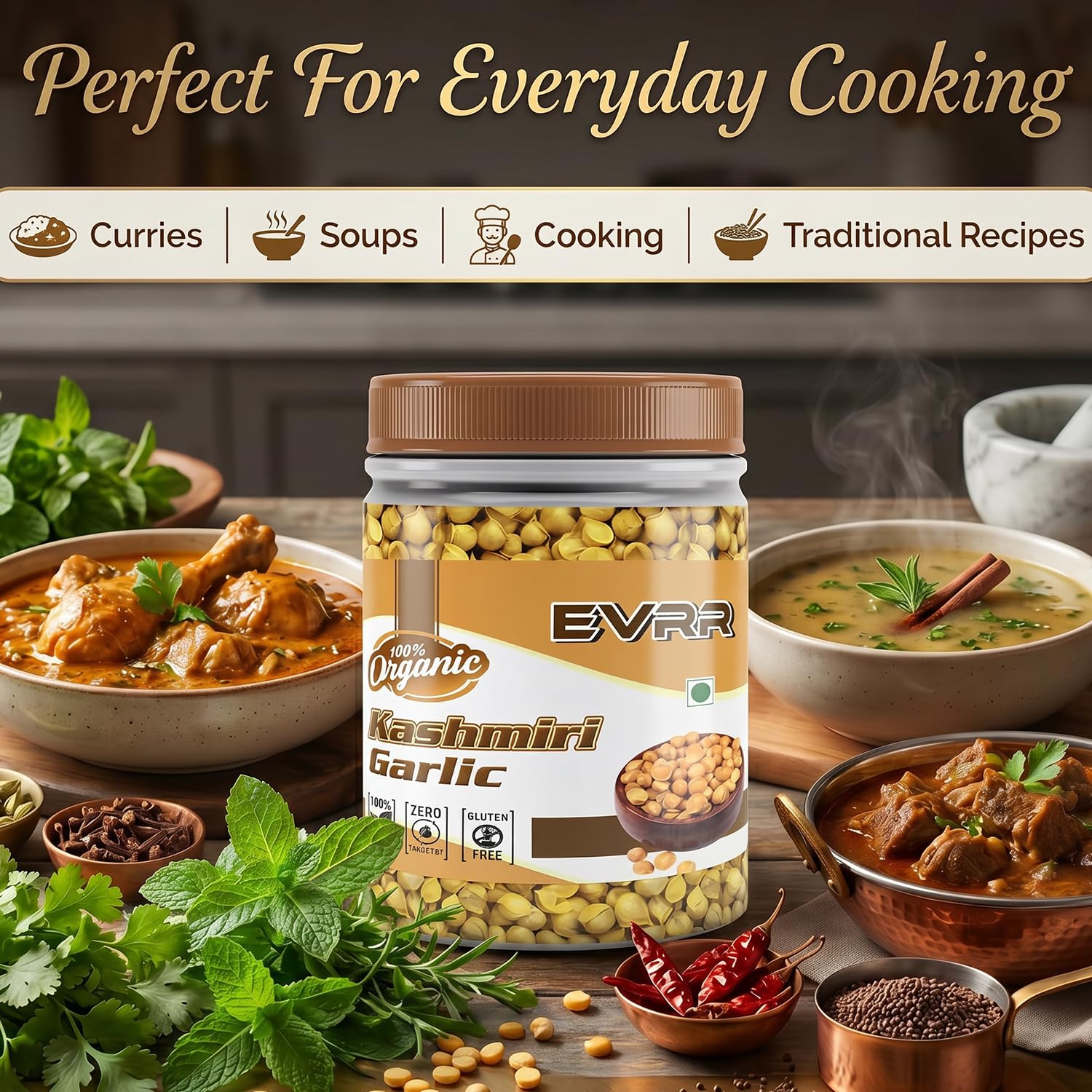 EVRR Organic Kashmiri Garlic | Himalayan Single Clove Garlic | Handpicked Ek Pothi Lehsun for Strong Immunity, Diabetes Control & Heart Health | Rich in Allicin, Vitamin B,C Selenium | Dry Lehsun (200 grams) — Amazon image 7
