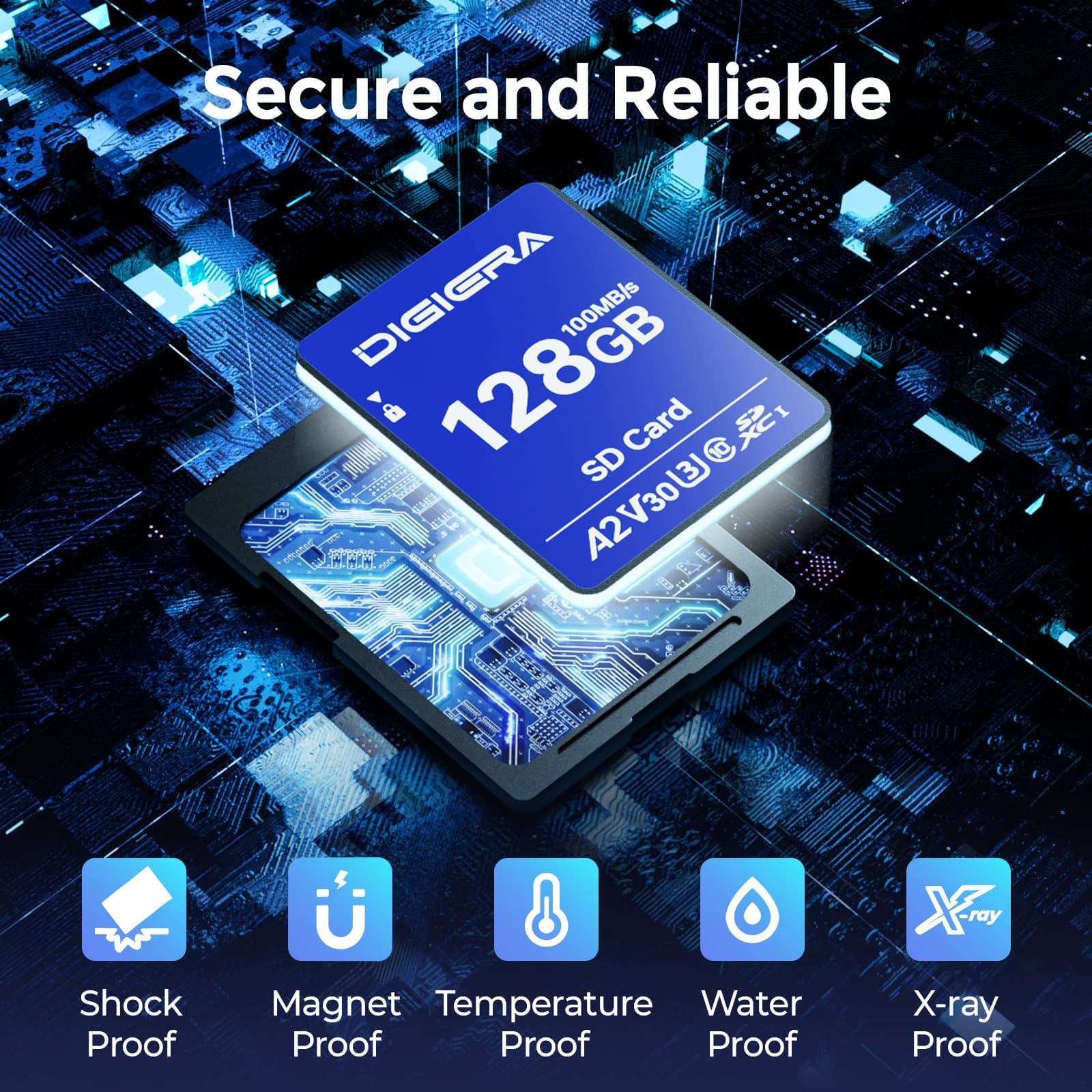 128 GB Tarjeta de Memoria SDXC UHS-I CS100 - hasta 100 MB/s, C10, U3, V30, 4K UHD, para Ordenadores, Cámaras Digitales, Dispositivos de Home Theatre y Sistemas de Navegación para Coche (Pack de 2)