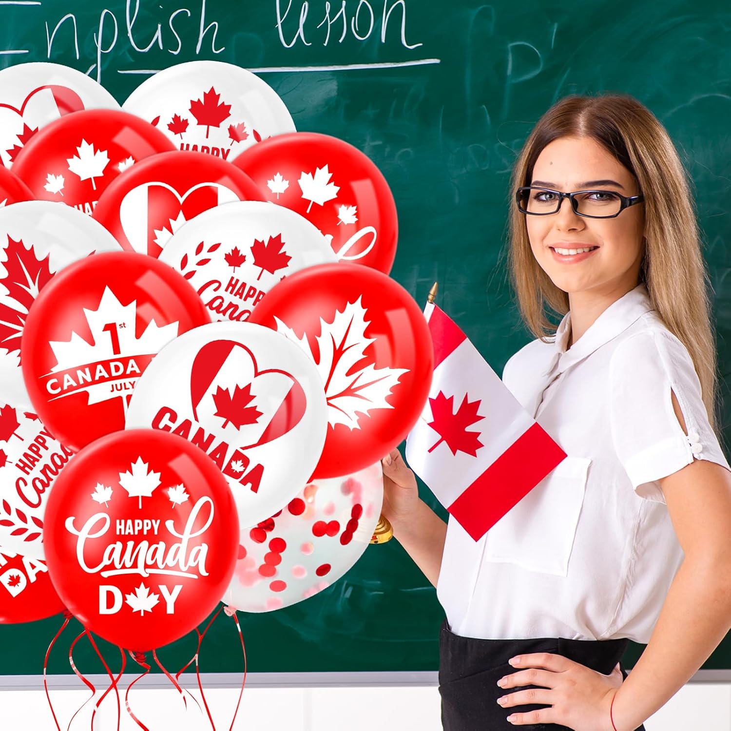 Happy Canada Day Balloons 23pcs
