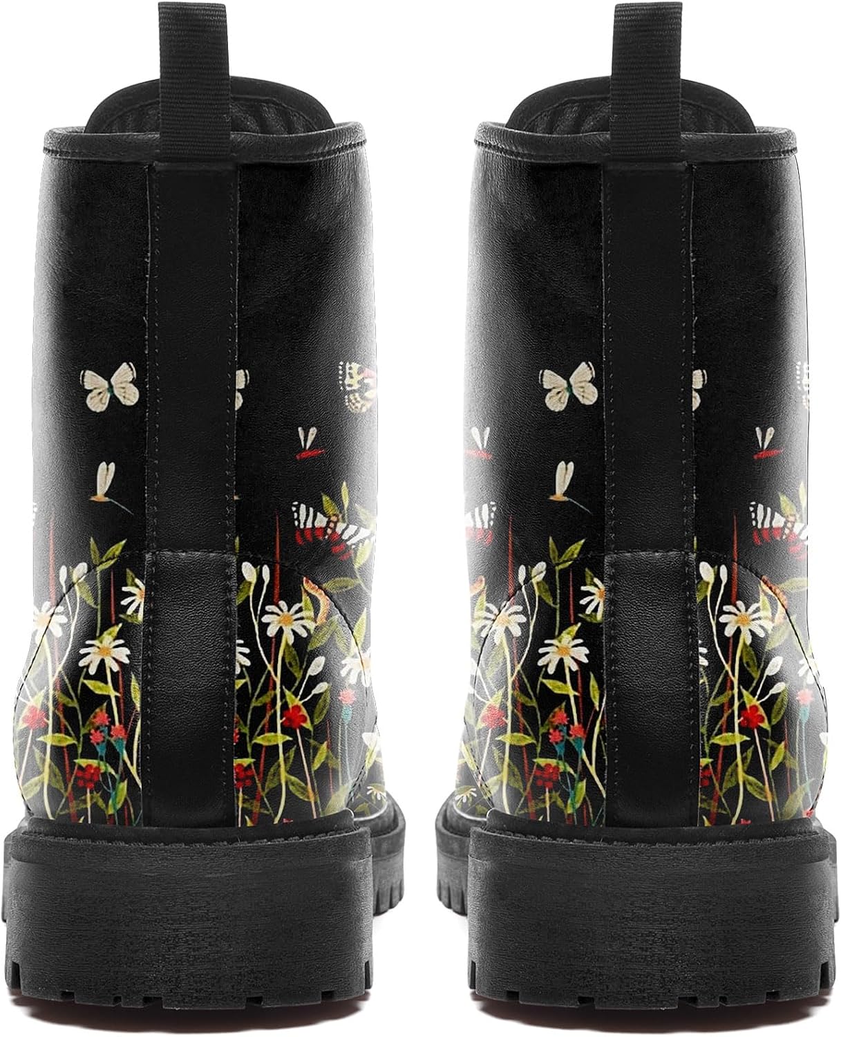 Punk Combat Boots, Stylish Motorcycle Booties for Men & Women, Waterproof Work Boot with Artistic Design