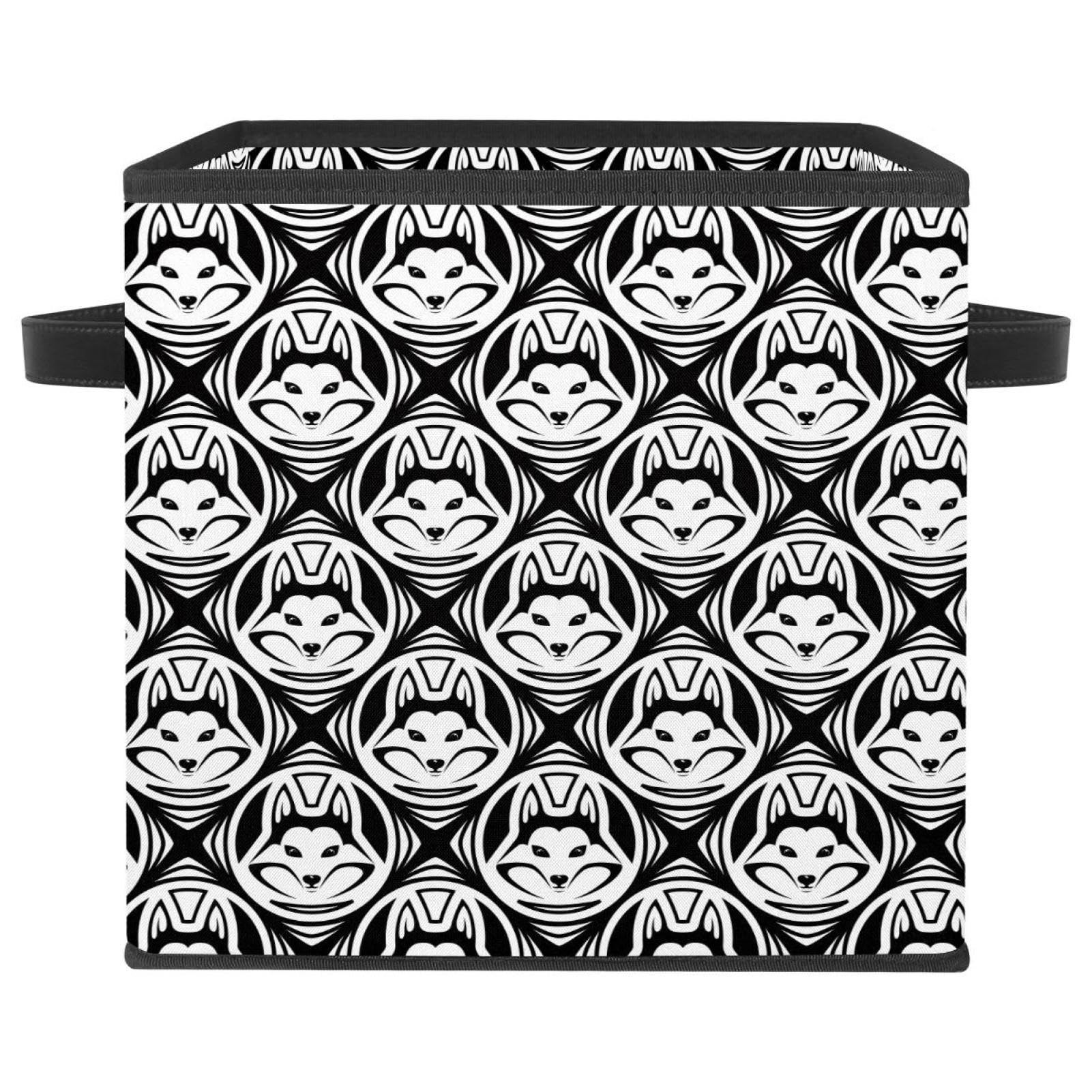 Boîte de rangement tissu pliable pour placard de chambre avec poignées husky