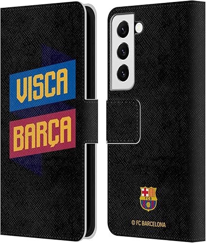 Miniatura 8 de Head Case Designs Officially Licensed FC Barcelona Logo and Pattern Forca Barca Leather Book Wallet Case Cover Compatible with Samsung Galaxy S22 5G