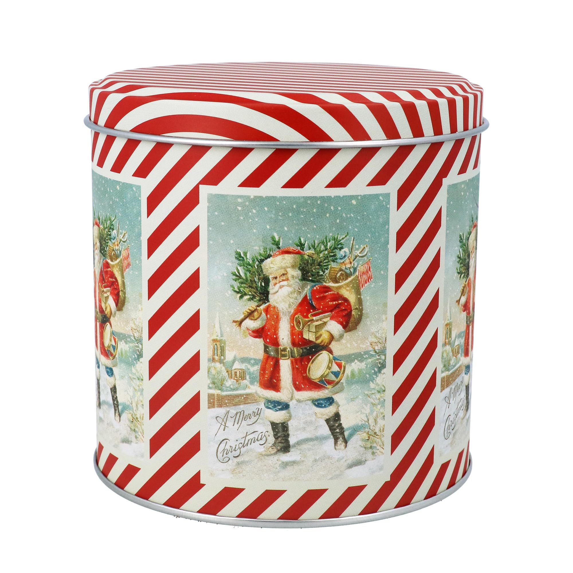 Gisela Graham Nostalgic Santa Christmas Storage Tin