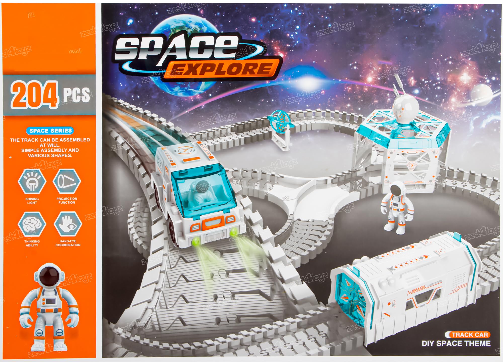 Buy Zest 4 Toyz Space Toys 204 Pcs Train Track Sets with Mini