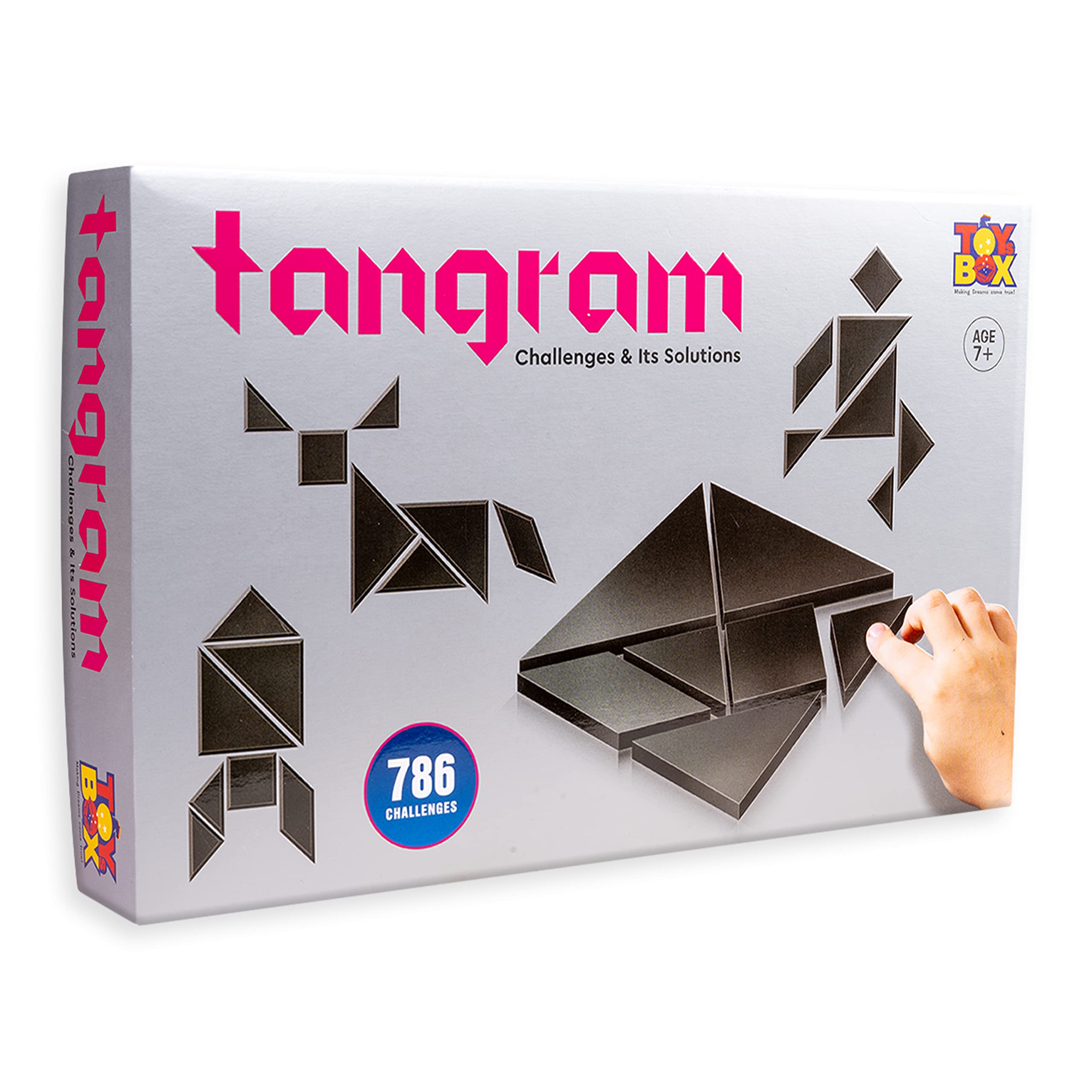 Tangram Puzzle 7 Pieces and 786 Patterns Educational Jigsaw Puzzle Game of Shapes for Mind Development of Kids