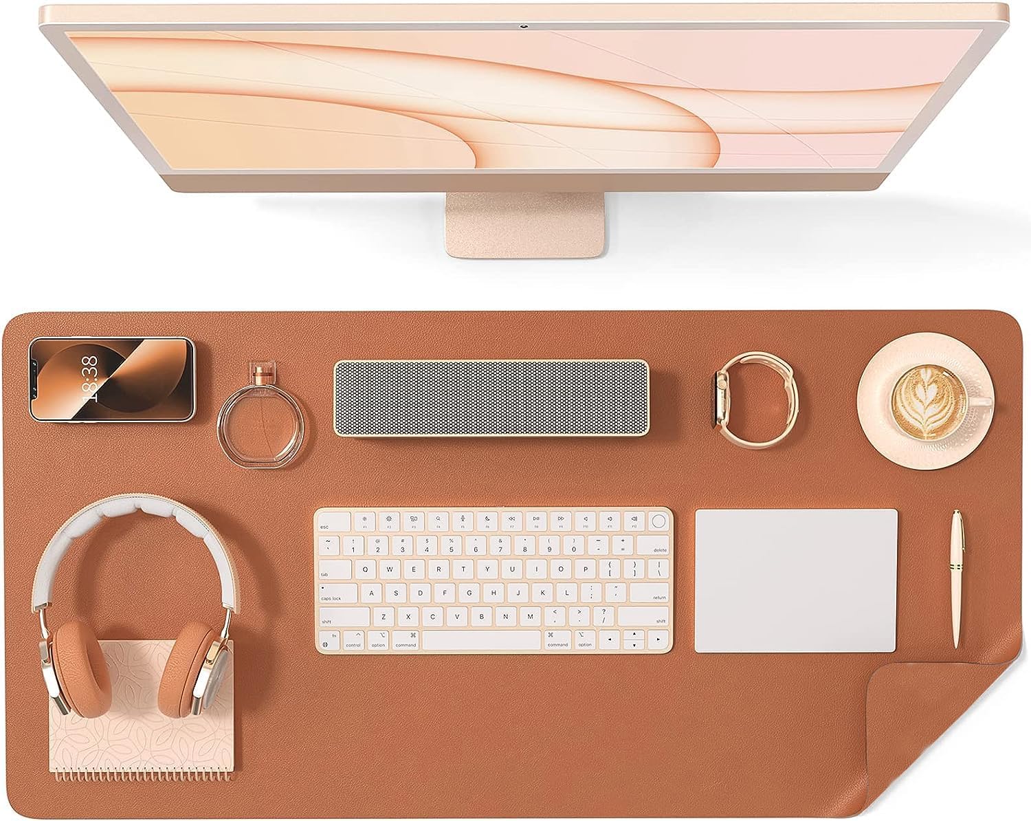 OIVO INDIA PU Vegan Leather Mouse Pad, Non-Slip, Anti-Skid, Reversible use, Single Color, Splash-Proof Suitable for Gaming, Computer, Laptop, Home & Office (60cm X 30cm Mud Brown)-image-37