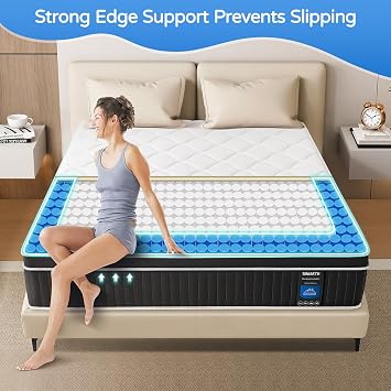 SIMARTH Full Mattress 12 Inch, Full Size Hybrid Mattresses in a Box, Memory Foam Full Mattress Made of Individually Pocketed Springs for Support and Pressure Relief, Medium Firm