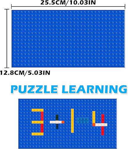 Miniatura 10 de BOROLA Placa base clásica de ladrillo de construcción, 10 x 5 pulgadas, compatible con la mayoría de los ladrillos de construcción de marcas
