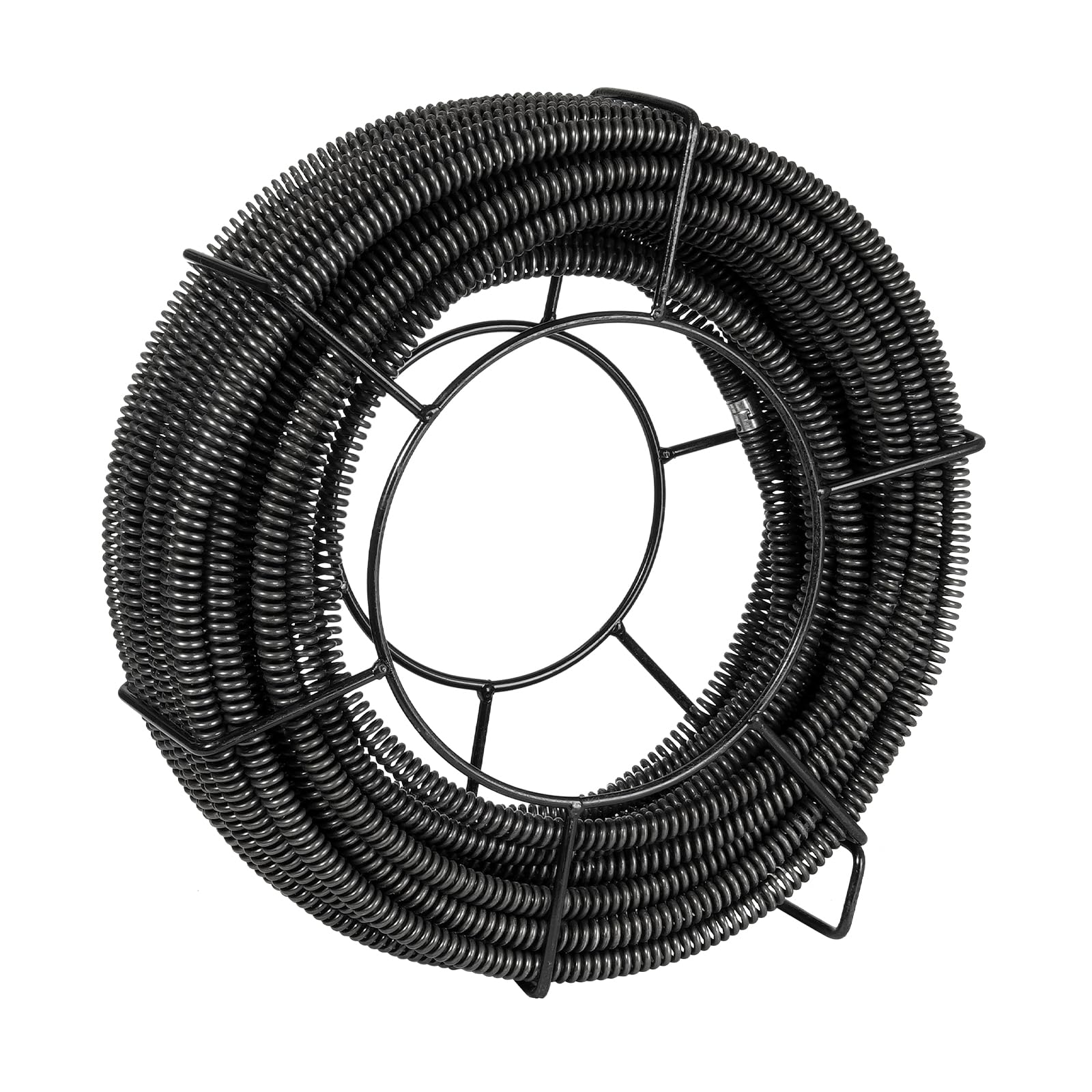 VEVOR Câble de nettoyage de canalisations, 30 m x 16 mm, câble de tarière de vidange d'égout noyau creux sectionnel professionnel, 7 coupeurs pour tuyaux 20-100 mm pour évier, siphon de sol, toilettes