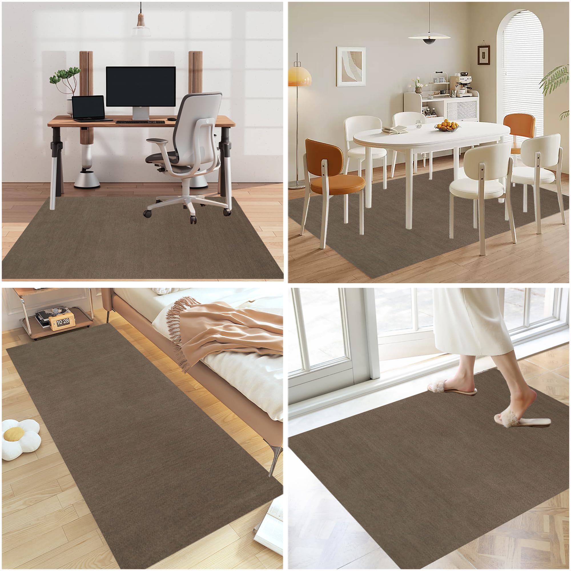 Tapis Protection Sol Chaise Bureau Gaming Tissu 180 x 200 cm pour Plancher de Bois, Tapis de Protection en carrelage