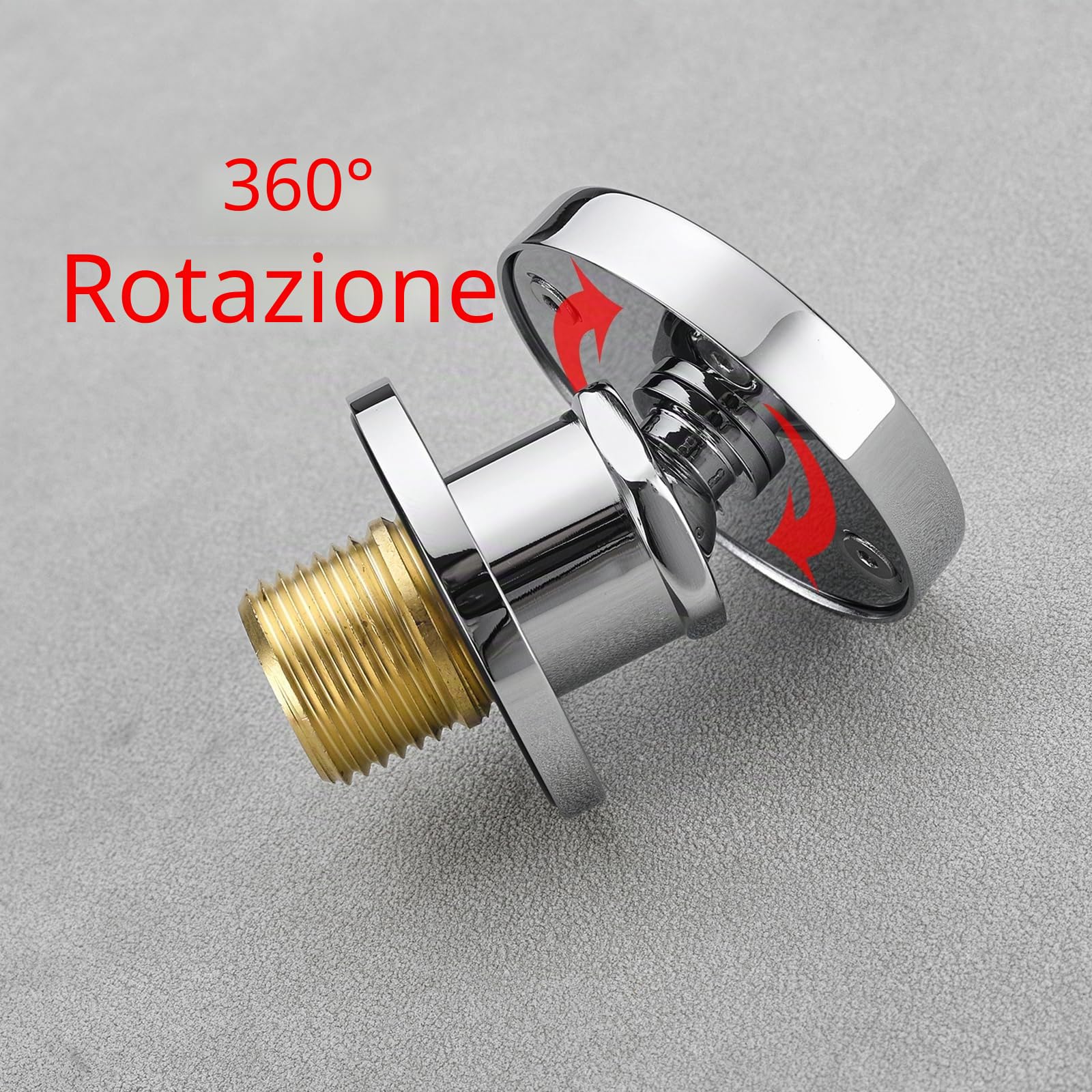 4pcs Bocchetta per Massaggi Cromo Getti Idromassaggio Doccia Ottone Bocchette Laterali per la Doccia Rotondo Regolabile Spruzzatore Laterale