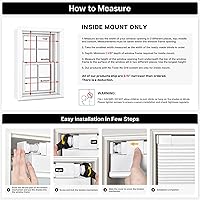Vista 6 de LazBlinds Persianas celulares opacas sin cables, sin herramientas, sin taladro, persianas plisadas para ventanas, 20 pulgadas de ancho x 64 pulgadas