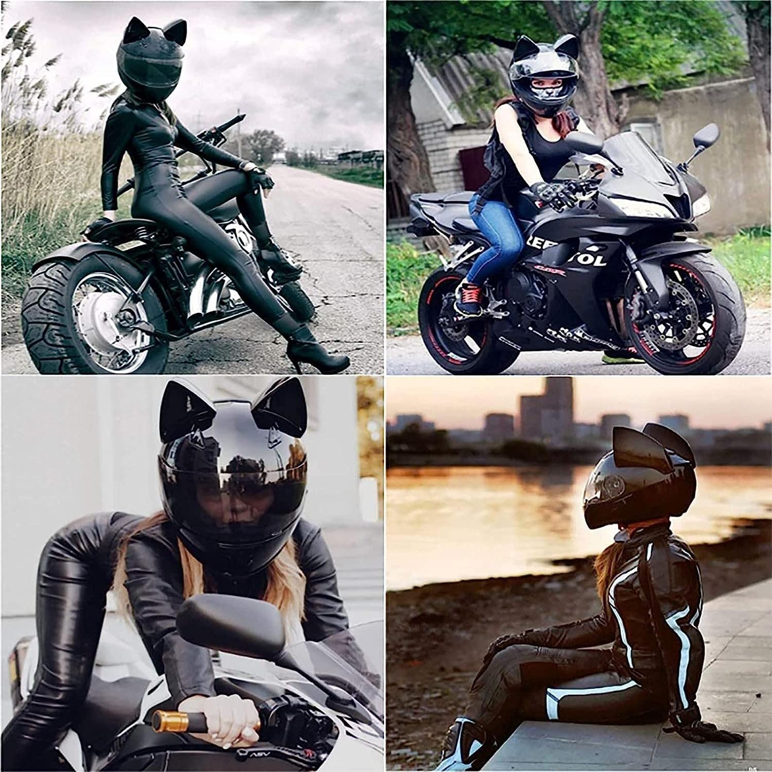 Damski integralny kask motocyklowy, z certyfikatem ECE, kask z funkcją Bluetooth na cztery pory roku, z wizjerem i muchą, do wyścigów ulicznych, motocrossu