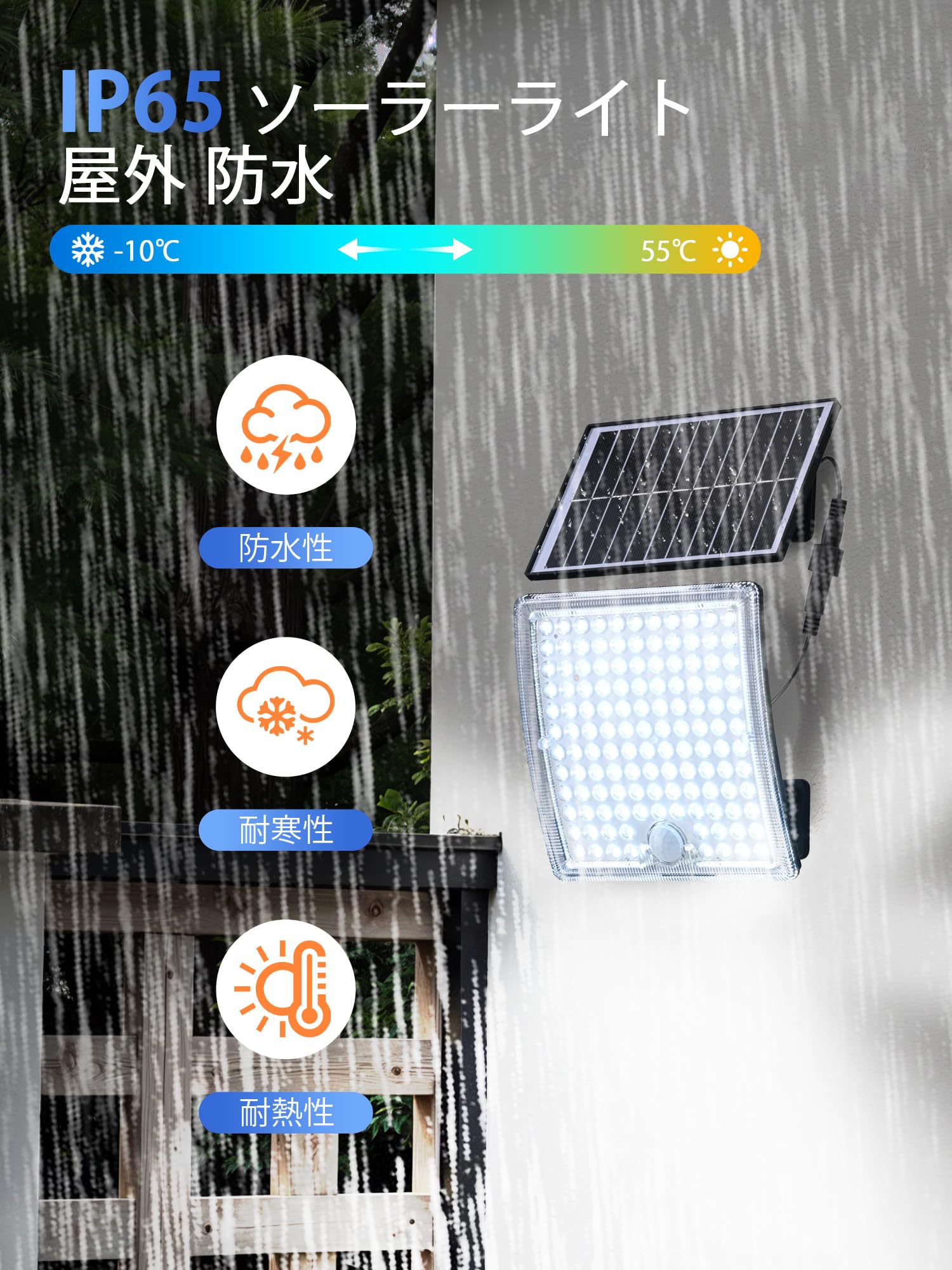 Amazon.co.jp : ReinHoo センサーライト 屋外 ソーラー 人感