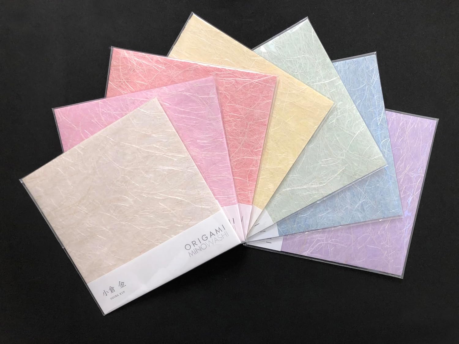 Japanese traditional Mino Washi Origami Paper - Ogura Sora Light Blue, 6.1 inch, 20 Sheet - High Quality Washi Paper, Natural Hemp Fiber Texture