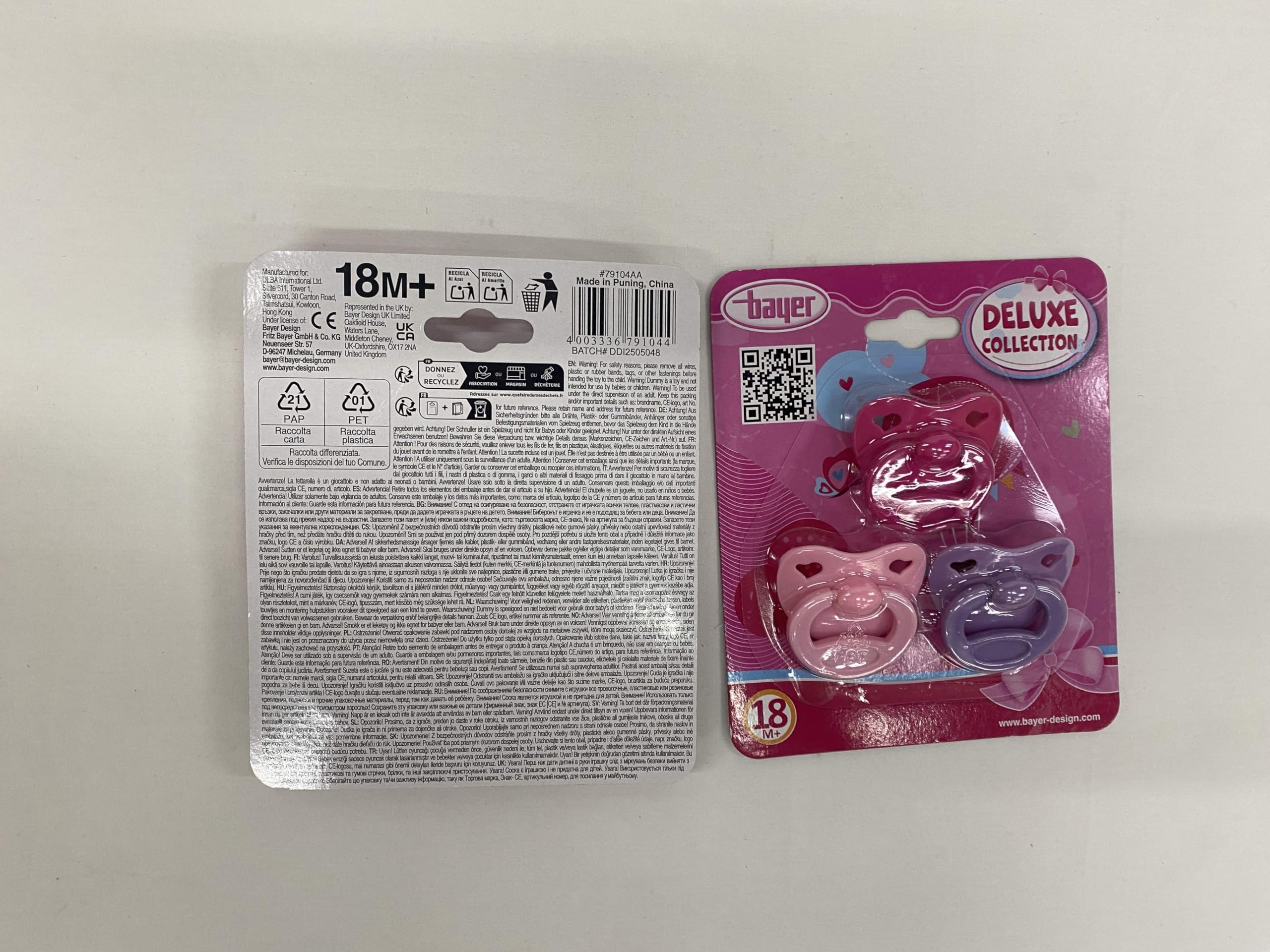 smoczki dla lalek, akcesoria dla lalek bobas, opakowanie 3 sztuki | Smoczek dla lalek, smoczek dla lalek, akcesoria dla lalek, różowy, fioletowy, różowy
