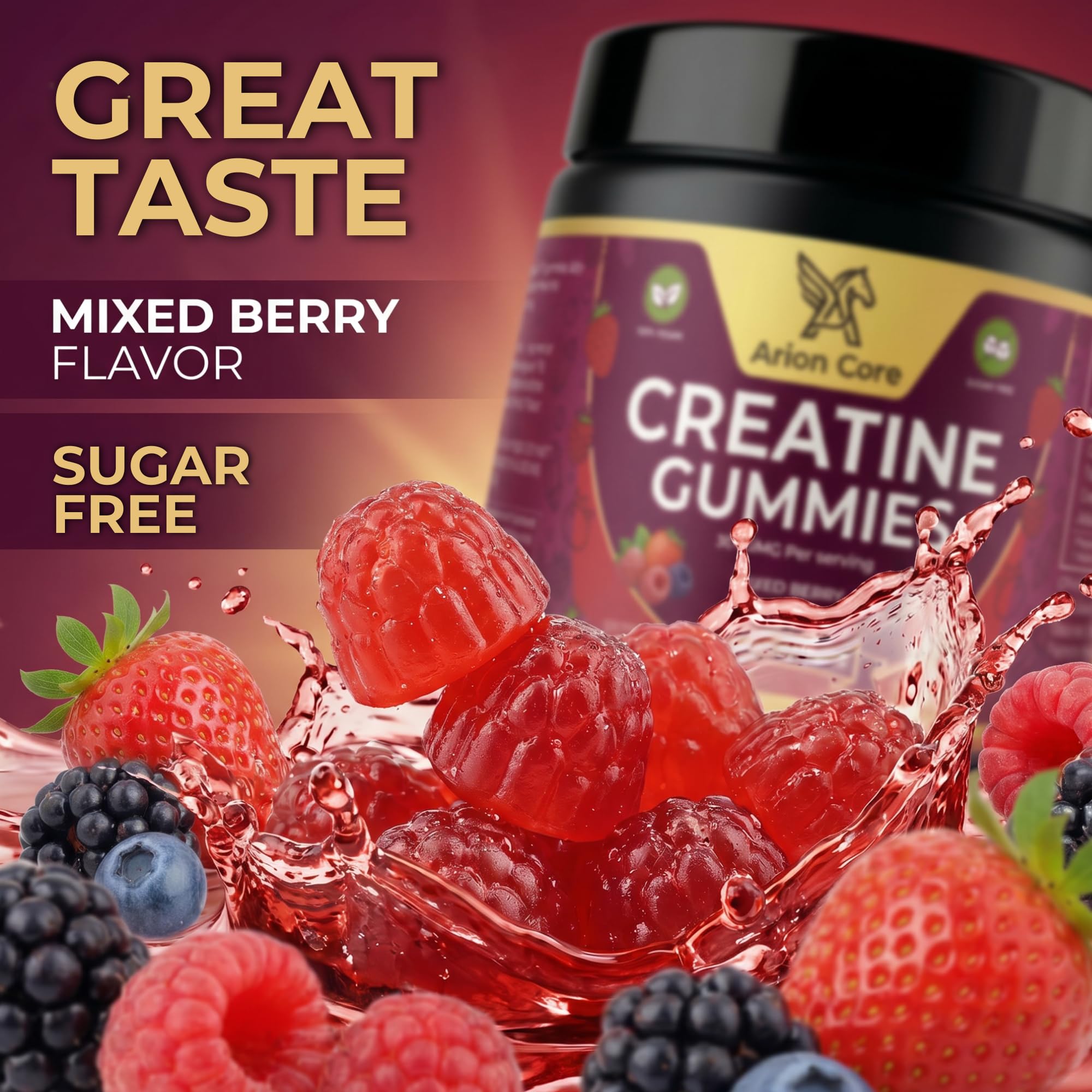 5g Creatine Gummies for Men & Women, Sugar-Free Vegan, 120 Count — Amazon image 8
