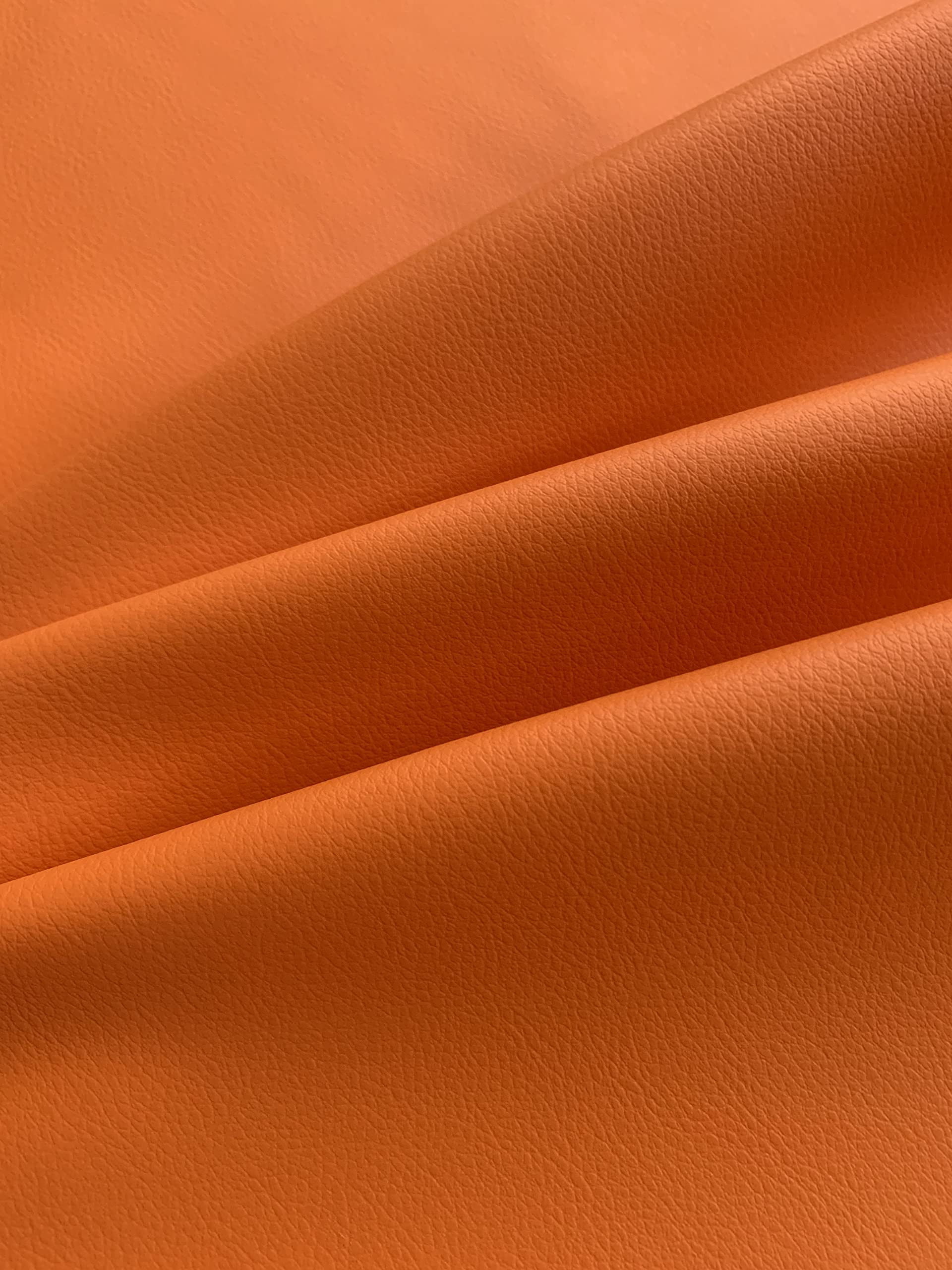EU Fabrics Marine Vinyl Fabric - 567GSM, UV, Fire Retardant, Waterproof - for Upholstery, Sofas, Chairs, Leather Patch Cover - Leatherette Fabric Material per Metre (Orange - 1 Metre x 140cm