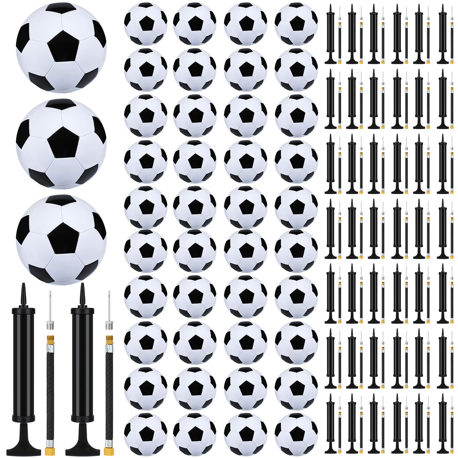 Leyndo Deflated Soccer Balls Size 5 Bulk with Pumps Deflated Soccer Balls with Pump Needles Set Christmas Operation Gifts for Adults Donation Charity