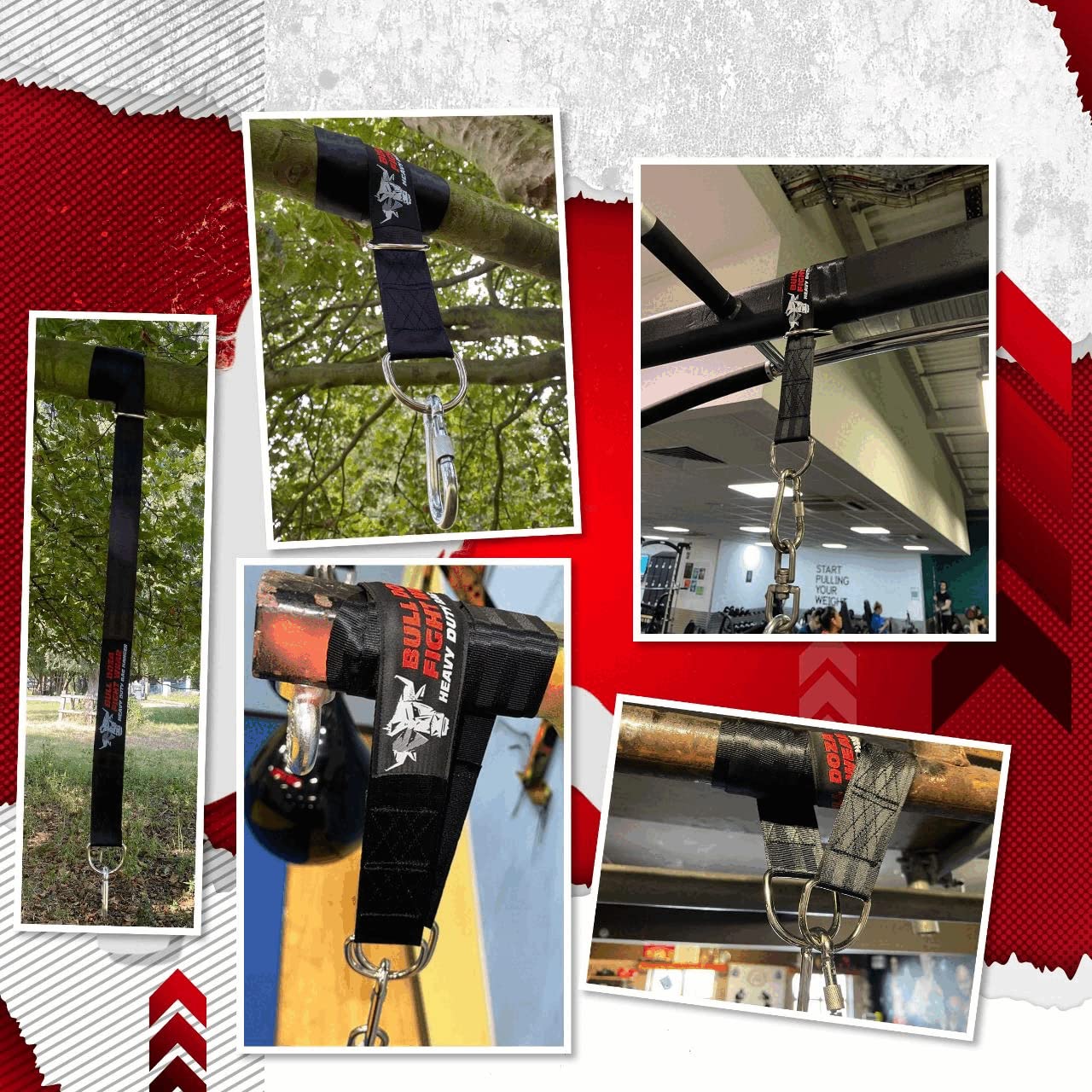 Cinghia Per Sacco Da Boxe Bull Doza - Moschettone Acciaio 9mm, Portata 250kg - Foto 7