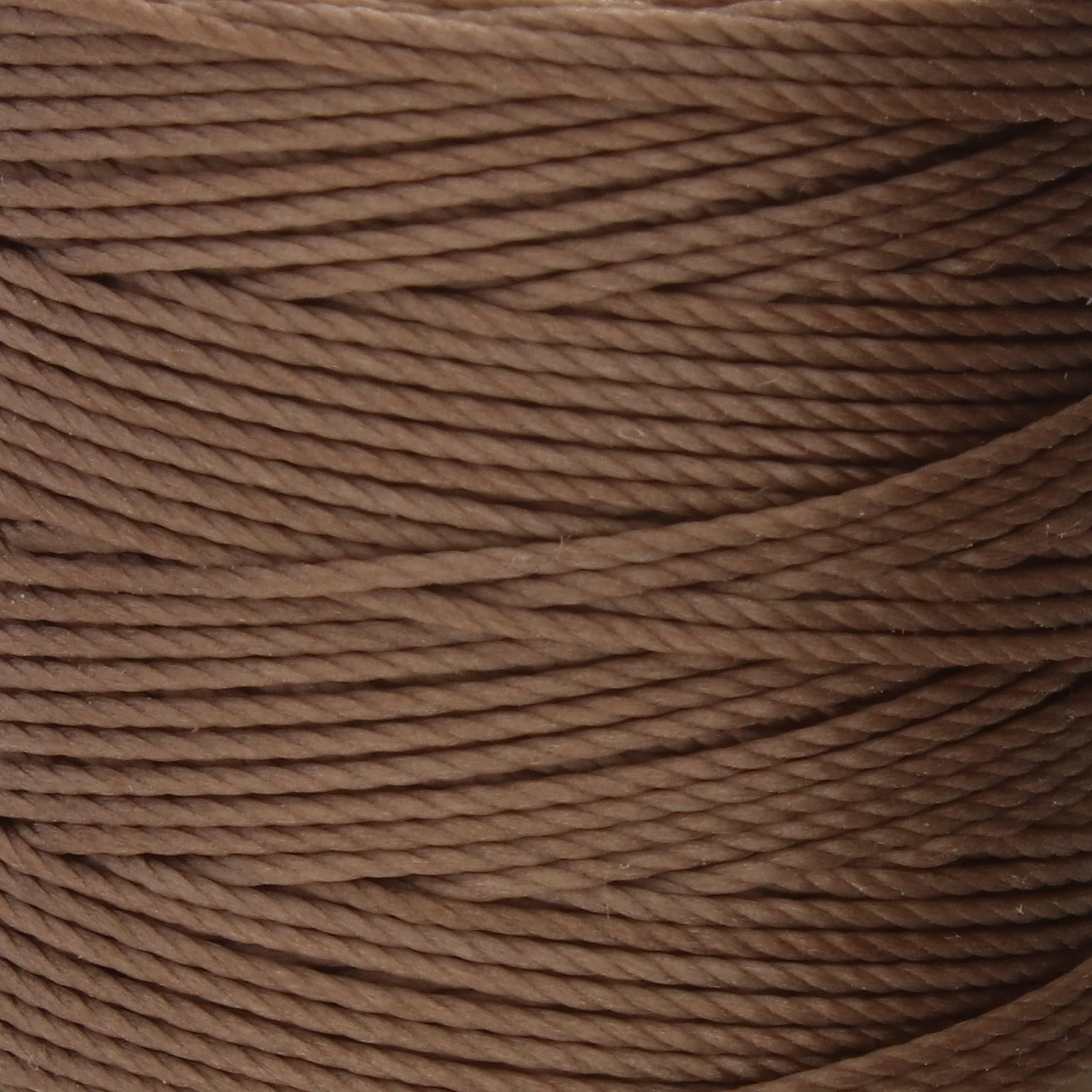 Beadsmith Â– Banda de Super LON Â– Tamaño # 18 gewic keltes Nylon Â– Color Marrón Medio (Bobina con 77 Metros)