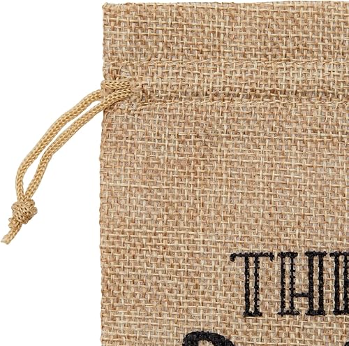 Miniatura 6 de Sparkle and Bash Mini bolsas de café de arpillera – 5 x 7 pulgadas, color marrón, paquete de 30 – Cordón reutilizable de yute y poliéster – Regalos