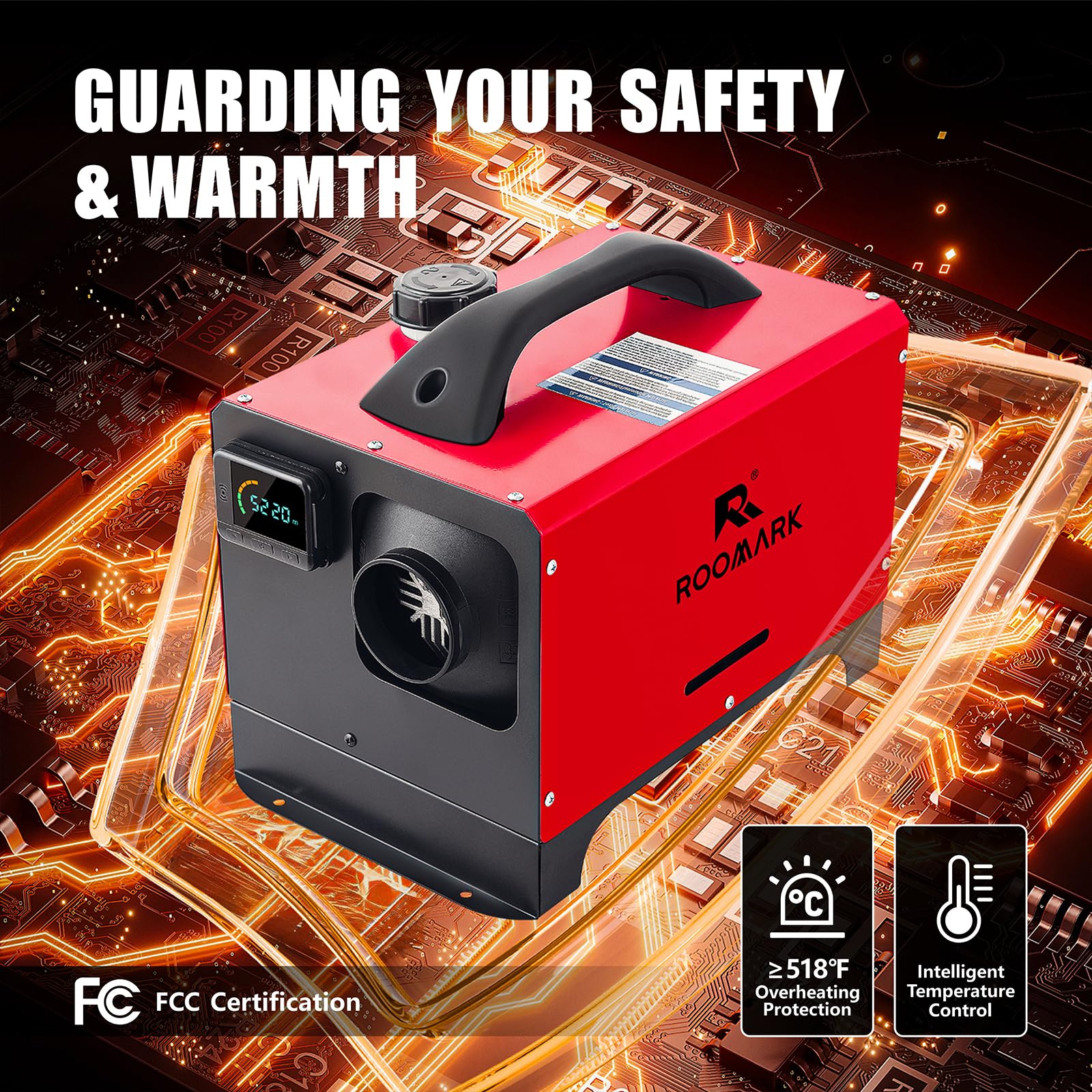 8Kw12V Calentador Diésel, Todo En Uno, Tanque De Combustible De 5L/1,3 Galones con Control Remoto Y Control LED, Calentador De Aire Diésel De Calentamiento Rápido Y Bajo Nivel De Ruido