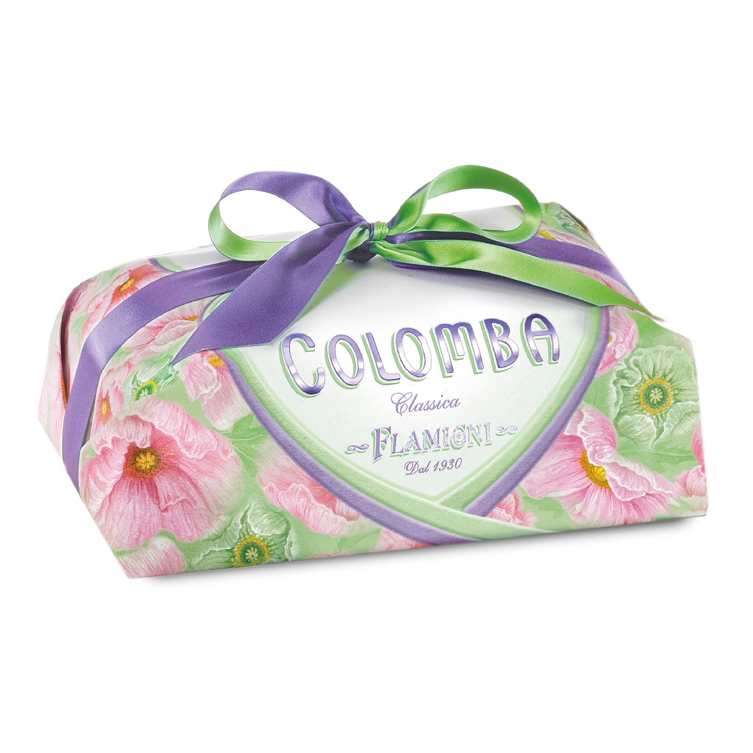 Flamigni - Klassische Artisan Colomba Cake (Taube) mit 13% kandierten Orangen und 9% Rosinen in einer herrlichen Geschenkverpackung 1KG