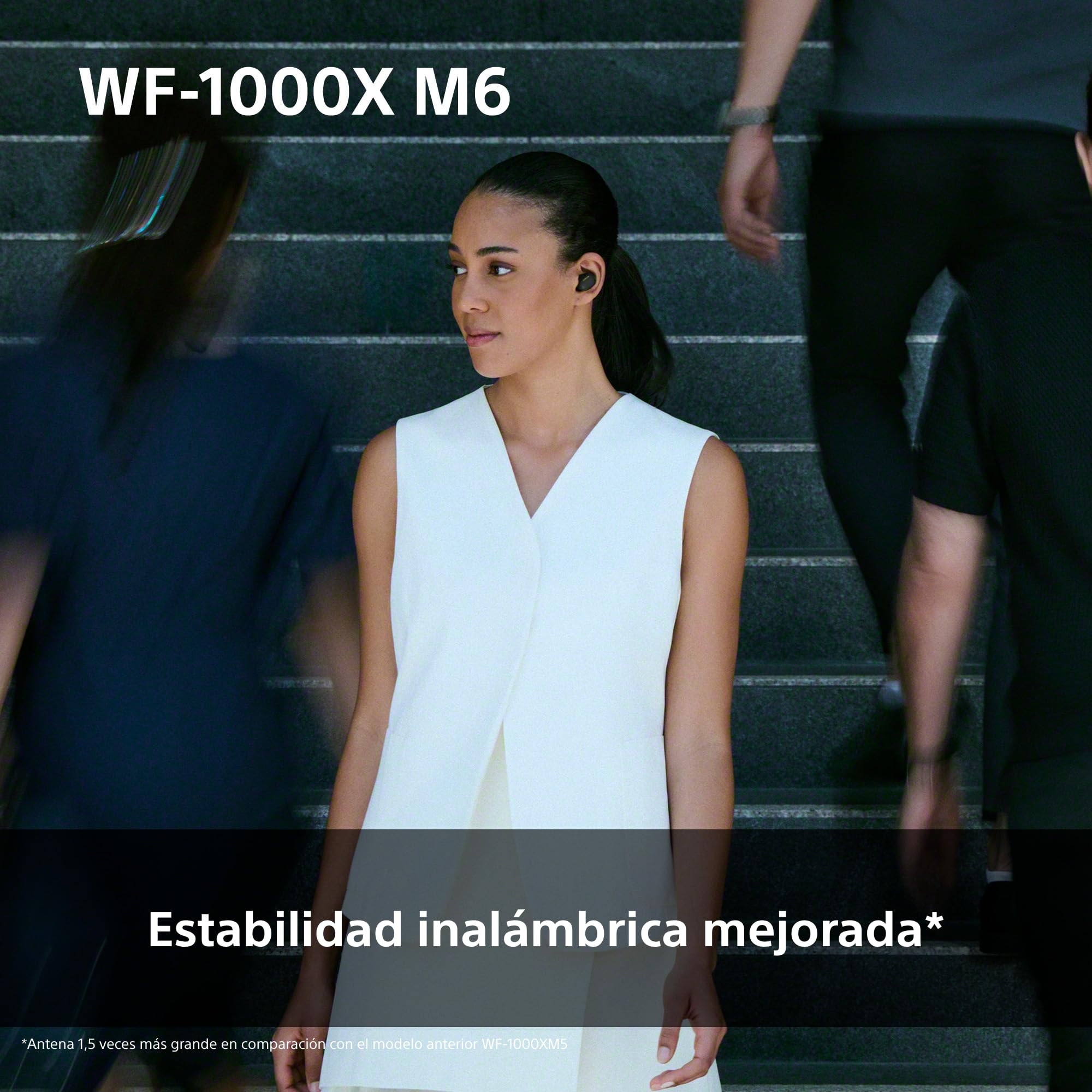 Sony WF-1000XM6 Auriculares inalámbricos con Noise Cancelling, Bluetooth, Auriculares in-Ear, Sonido de Alta resolución, Llamadas nítidas, Ecualizador de 10 Bandas, 24 Horas de batería, IPX4, Negro