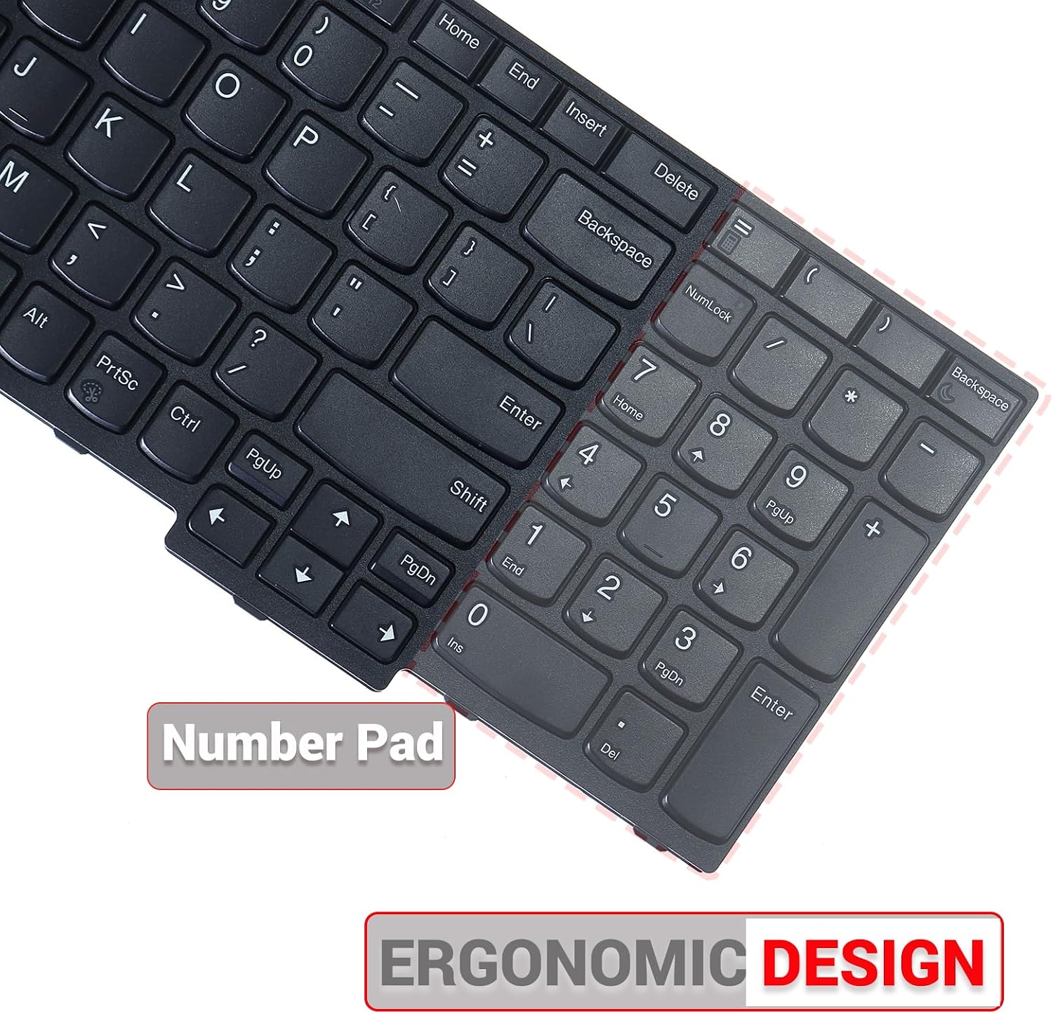 LeFix Laptop Backlit Keyboard,Replacement Keyboard Compatible with Lenovo Thinkpad E580 E585 E590 E595|T590 |L580 L590|P52 P53 P53s P72 P73,01YP680,US Layout