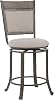 Powell Timber Pewter Metal and Ash Wood Swivel 24 Inch Sseat Height Counter Stool