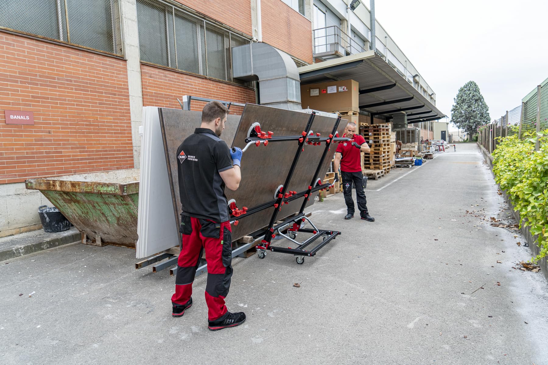 RUBI Transportador Bastidor Retráctil para Manipulación de Lámina Cerámica