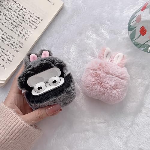 Rabbit Peludo Carcasa Para Vivo Y20t Funda Conejo Felpa Móvil Diseño Vonejo Perlay Diamantes Felpa Sintética