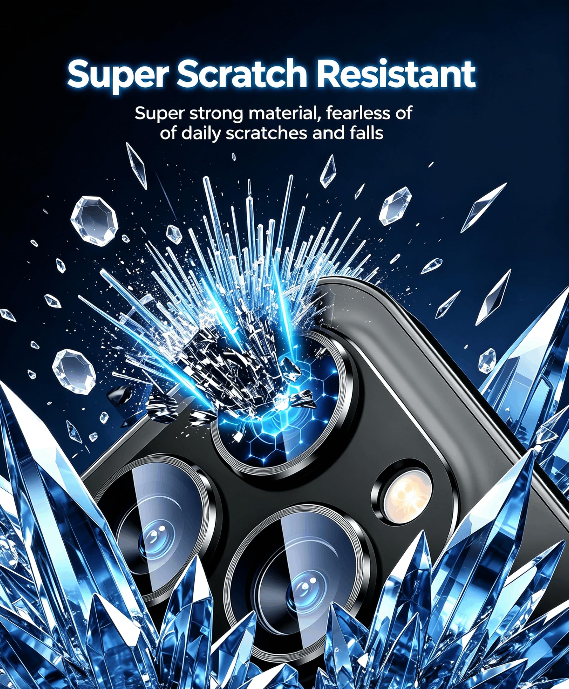 Protector de lente de cámara compatible con iPhone 13 Pro/13 Pro Max, protector de lente de cámara de metal y vidrio templado, compatible con escáner LIDAR, antiexplosión para iPhone 13 Pro