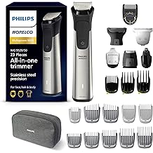 Norelco Philips Multigroom 9000 Series, All-in-One Trimmer, Beard Trimmer and Hair Clipper, 23-Piece Men's Grooming Kit for Beard, Body, Face, Nose, Ear and Intimate Areas, MG9520/50