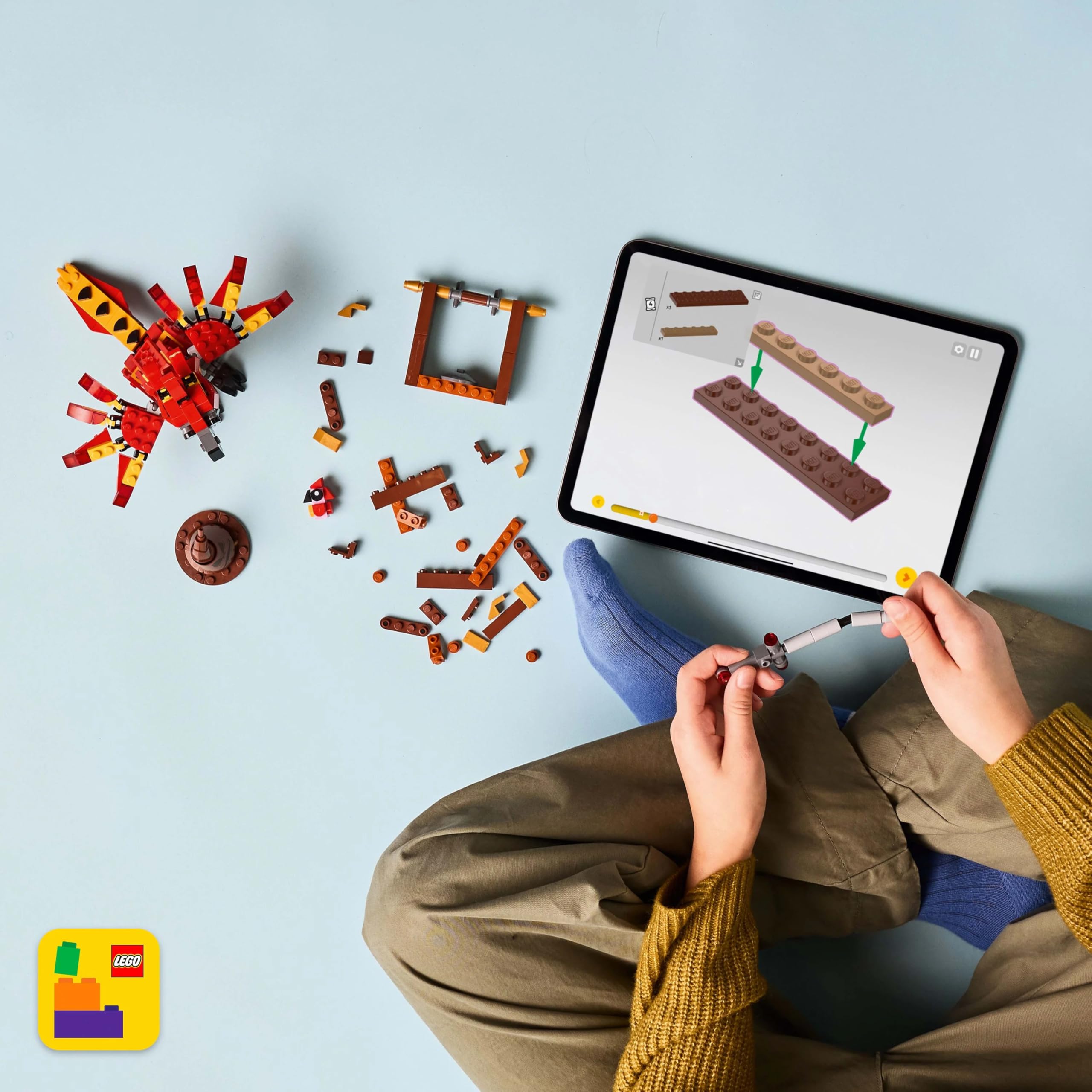 LEGO Harry Potter Fawkes: feniks Dumbledore’a, figurka do zbudowania, zabawka konstrukcyjna dla dziecka i fanów mitycznych stworzeń, pomysł na prezent dla dziewczynki i chłopca w wieku od 8 lat 76448