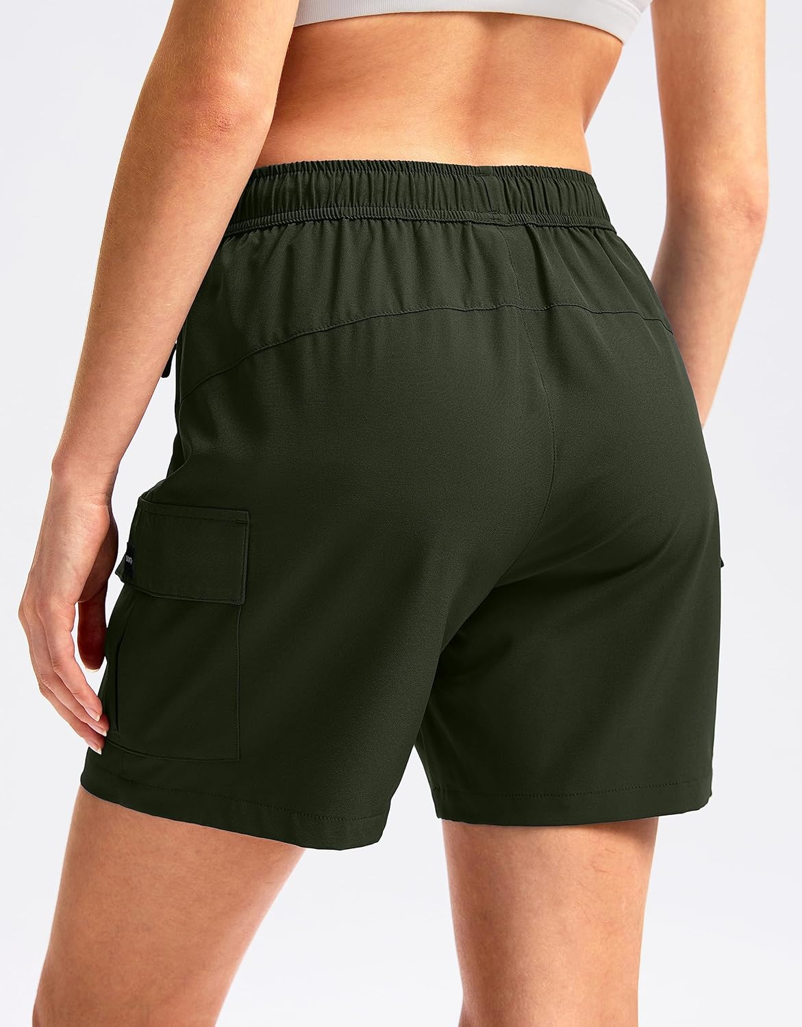 SANTINY Women's 5''/ 7''/9'' Hiking Cargo Shorts Quick Dry Lightweight Summer Shorts for Women Athletic Golf Zipper Pockets - Image 2