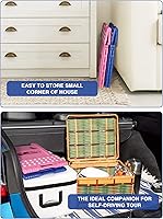 Vista 18 de Dyforce Taburete plegable de 13 pulgadas, taburetes resistentes para adultos y niños, taburetes de pie compactos, taburete plegable ligero