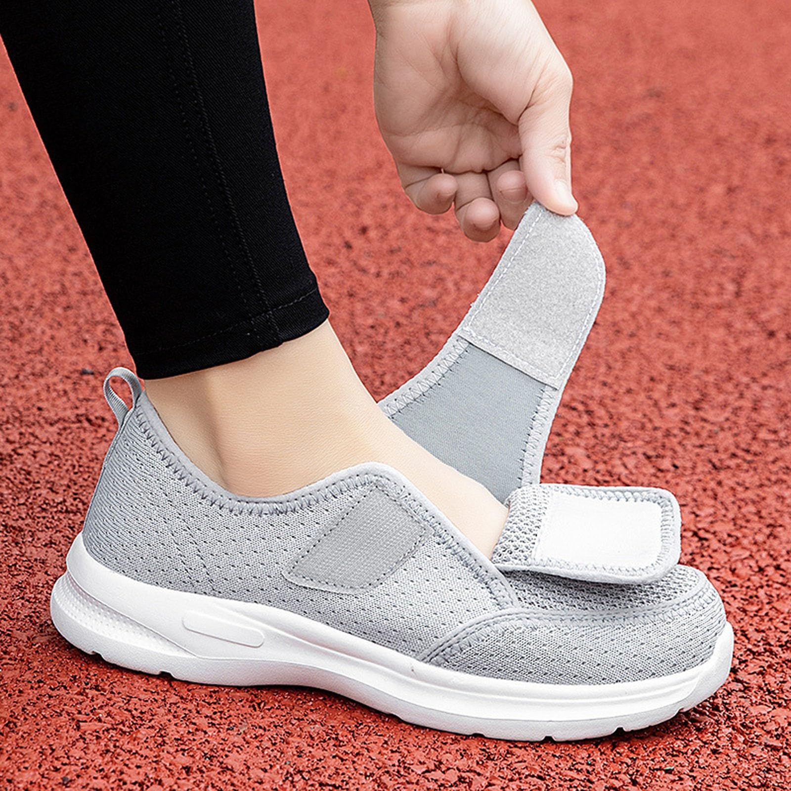 Zapatos cómodos para mujer, zapatos casuales elegantes y ligeros, de punto de recuperación, diseño sin cordones, para uso diario, perfecto para mamás