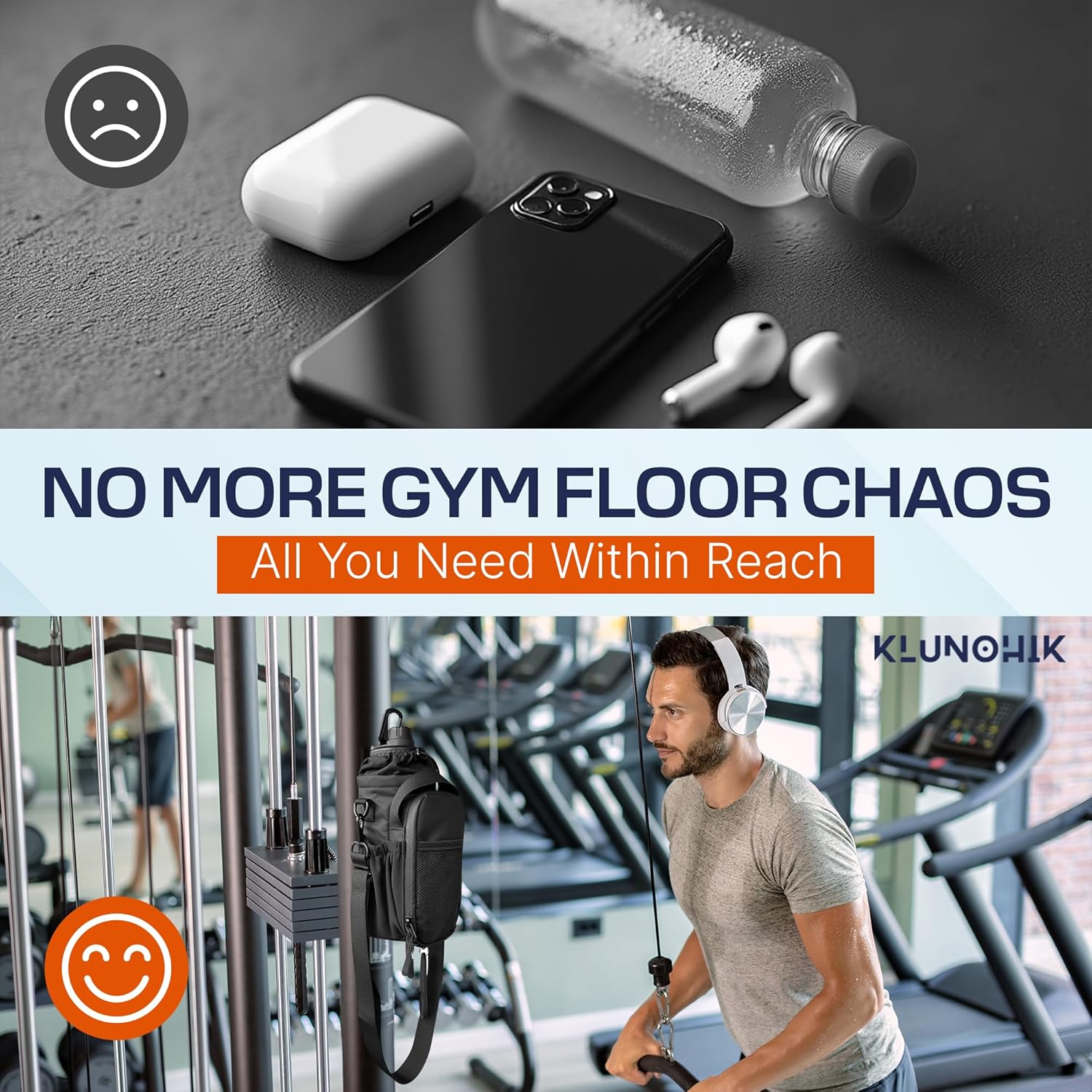 Magnetic Gym Bag with 5 Neodymium Magnets – Waterproof Bottle & Essentials Holder, Fits All Gym Machines – Smart Storage with Mesh Pockets, Key Clasp & Airtag Slot - Image 9