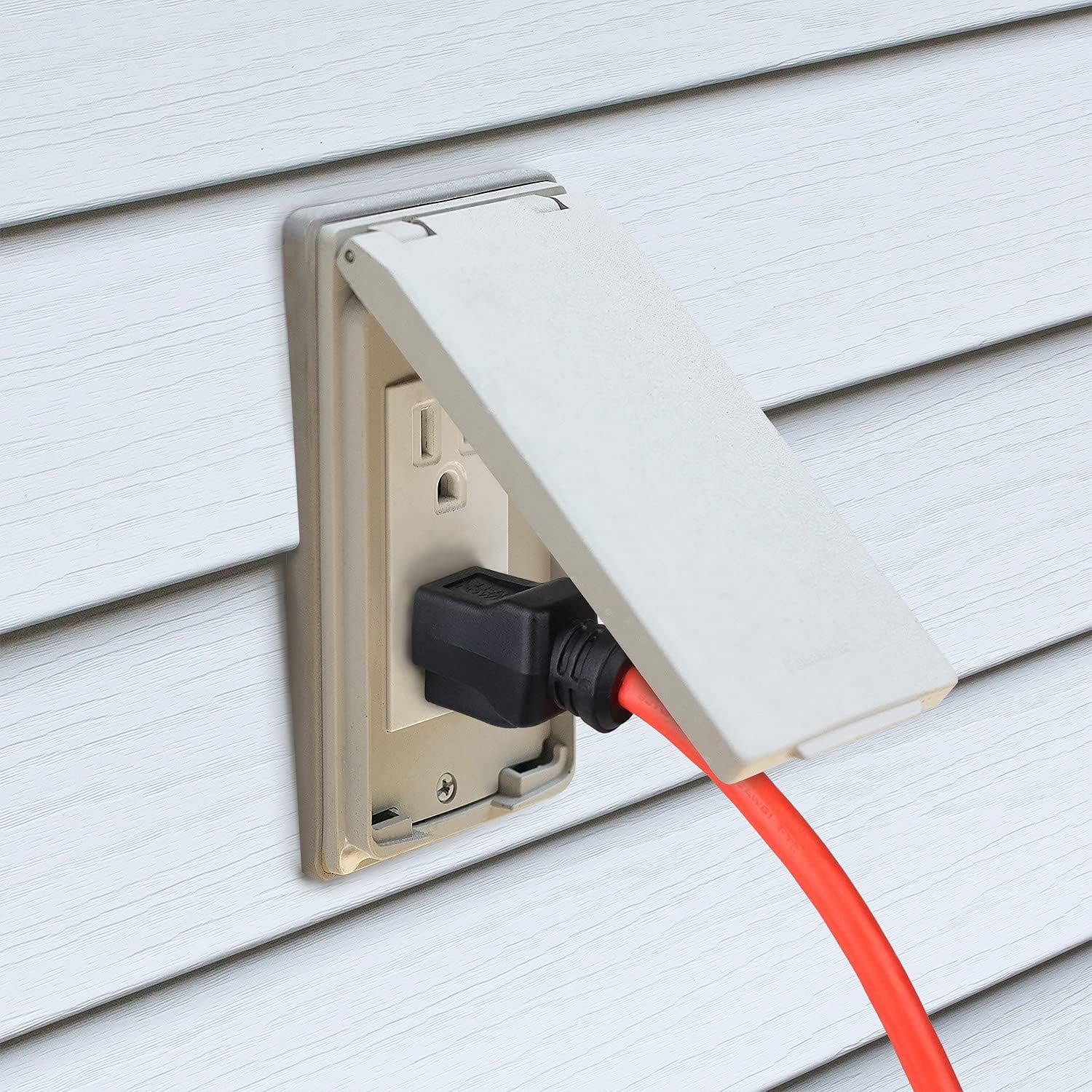 Clear Power 100 ft Outdoor Extension Cord 16/3 SJTW, 3-Prong Grounded Plug, Orange, Water & Weather Resistant, Flame Retardant, General Purpose Power Cord for Lawn & Garden, DCOC-0118-DC - - 