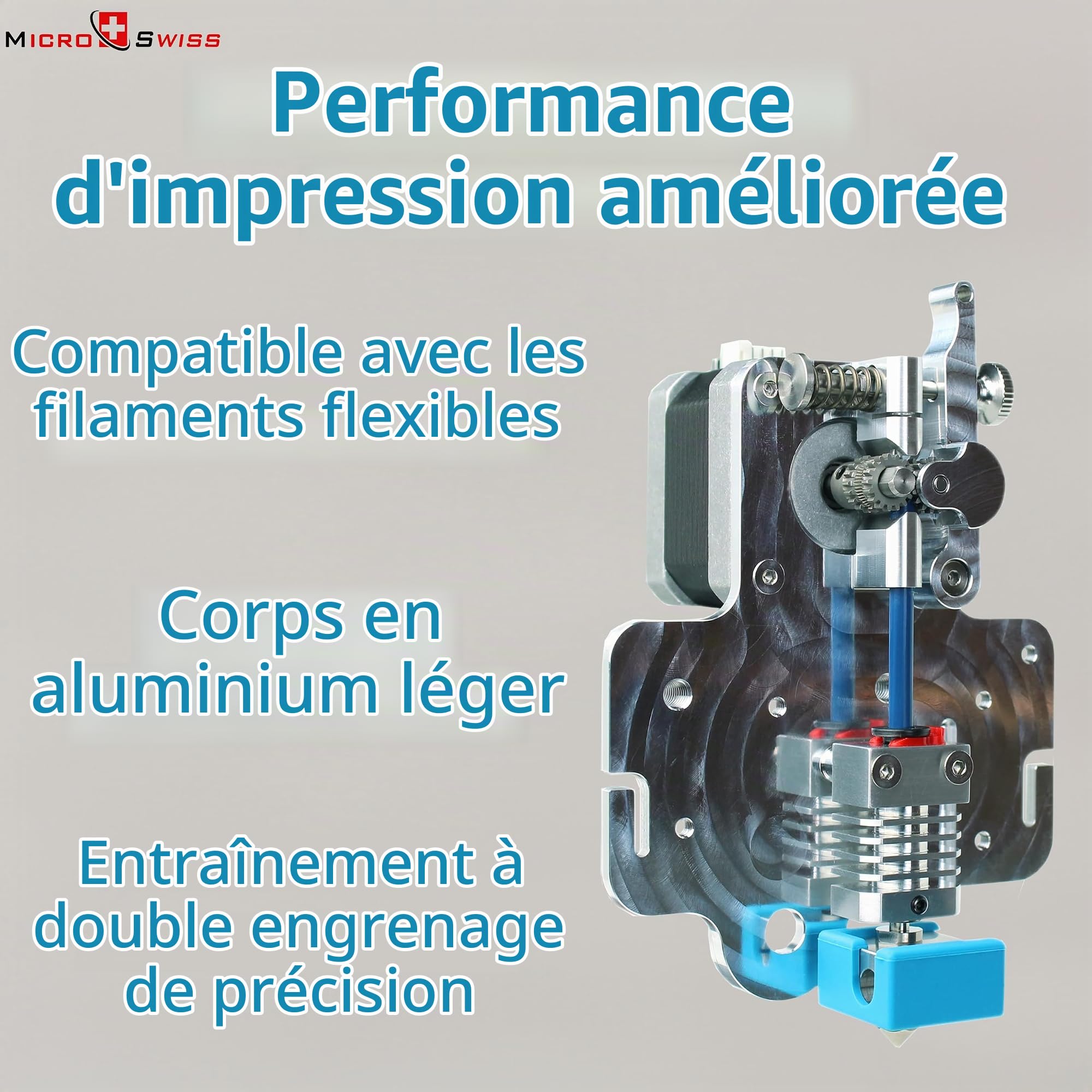 Micro Swiss Extrudeuse à entraînement direct avec Hotend pour Creality Ender 5