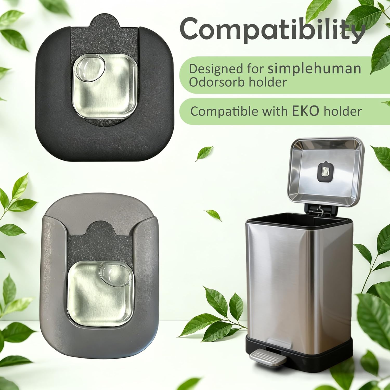 NewKe 8 Pack Trash Can Deodorizer Pod Refills for Simplehuman Odorsorb Pod Holder, Odor Eliminator Compatible with EKO Refresh Deodorizer Pod Holder, Plant-Based Fragrance Odor Control