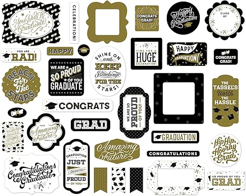 Miniatura 8 de Echo Park Graduation - Paquete de diseño de coleccionista con paquete de colección de 12 x 12 sólidos a juego de 12 x 12 bloc de papel de 6 x 6