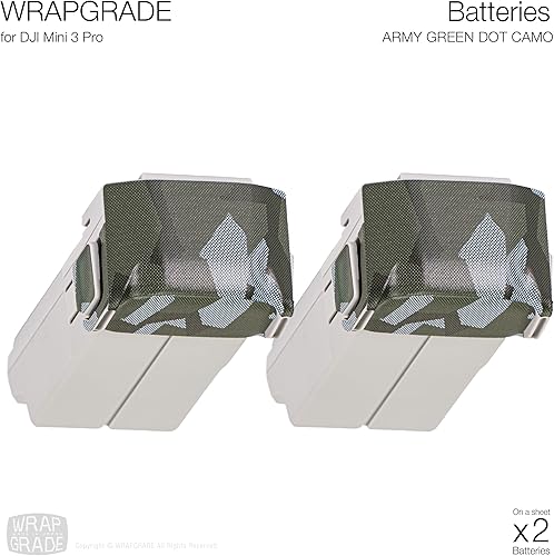 Miniatura 4 de WRAPGRADE Adhesivos para la piel compatibles con DJI Mini 4 ProMini serie 3  Dos baterías (negro sigiloso)
